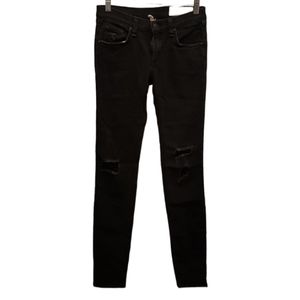 Rag & Bone skinny soft rock distressed black jeans size 26